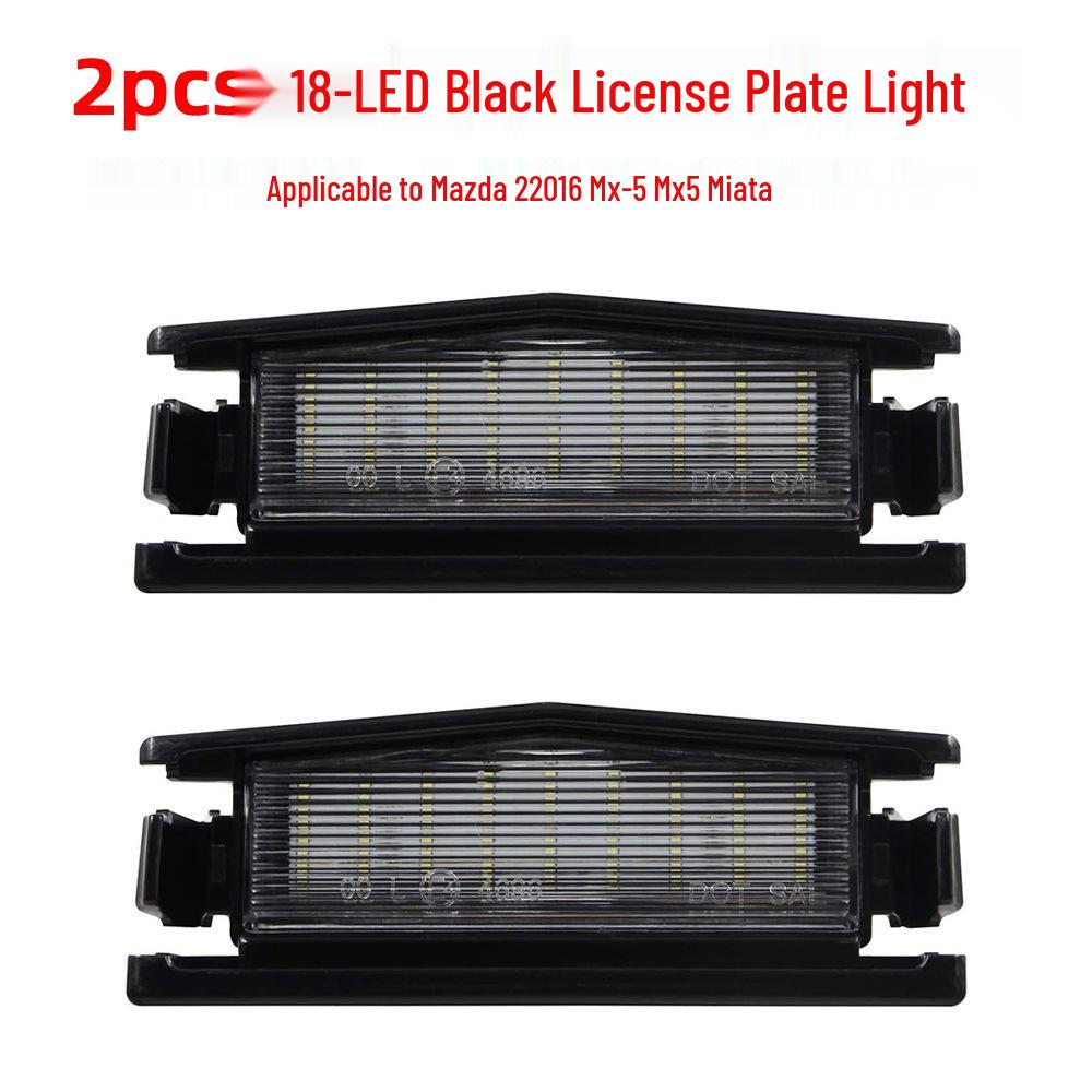 Mazda 2 MX-5 Miata 18-LED License Plate Lights (2pcs) - Black