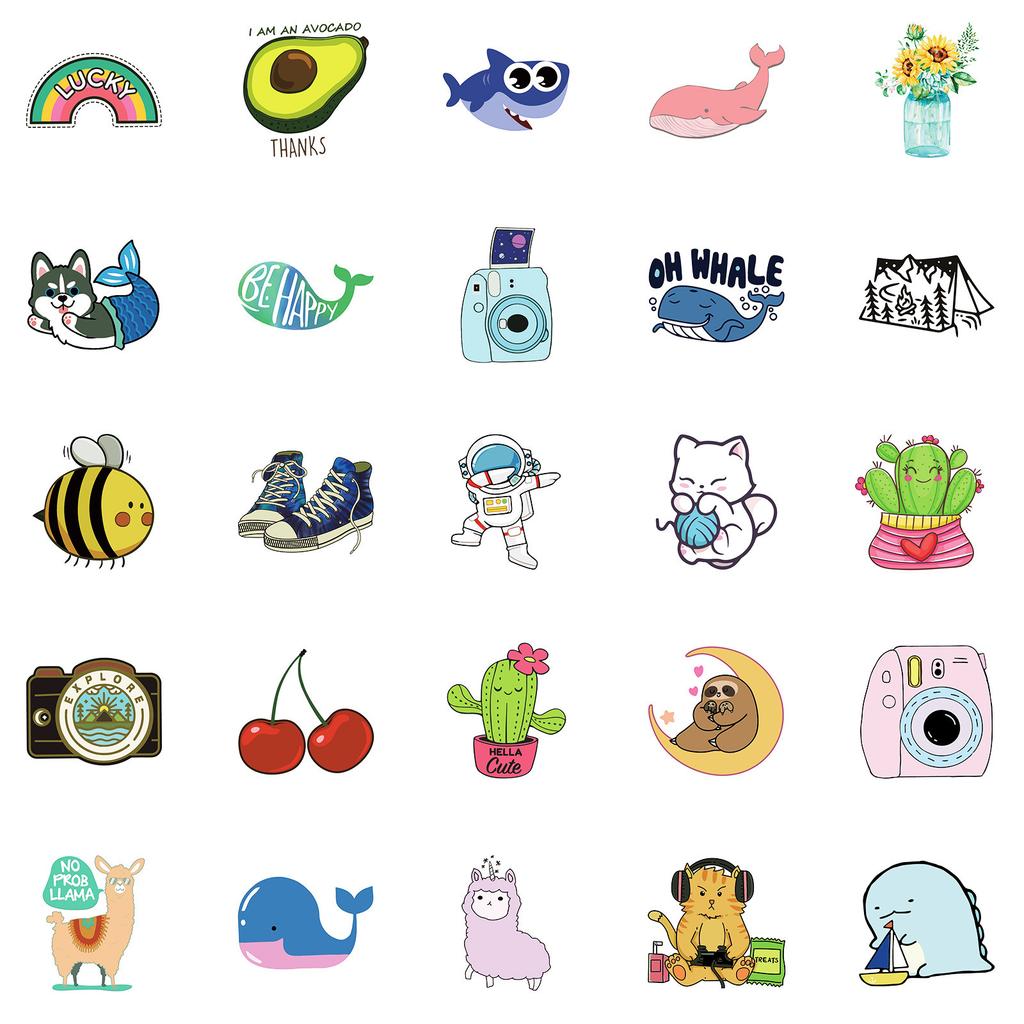 50 Neue Hochwertige Kreative Graffiti Leicht Abreißbare Kleine Ohrsticker Dekoration