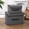 Beiyou Grey Cloth Storage Boxes 2-Piece Set