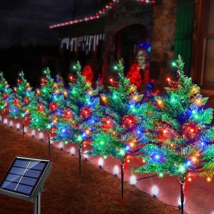 Solar LED Christmas Tree Lights for Outdoor Lawn and Courtyard Decoration