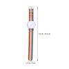 Rainbow Designed Quartz Wrist Watch Silver Stylish Fashion Watch Delicate Thin Cool Wrist Decoration Accessory