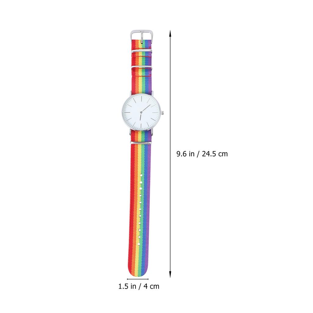 Rainbow Designed Quartz Wrist Watch Silver Stylish Fashion Watch Delicate Thin Cool Wrist Decoration Accessory