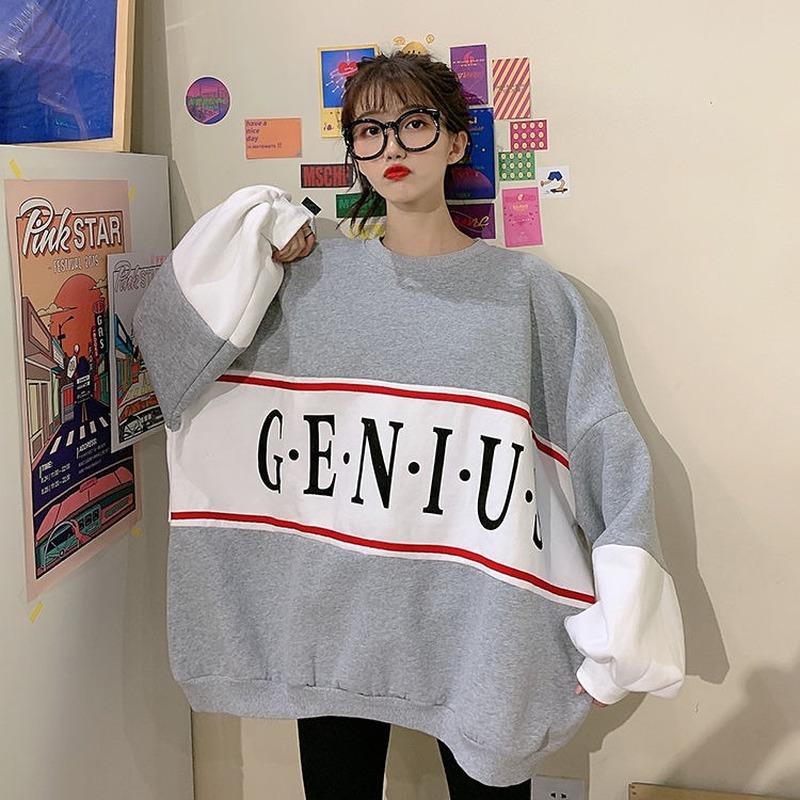 Толстовка с круглым вырезом в Корейском стиле — фото 5