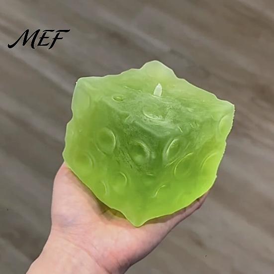 Funny Decompression Gifts Giant Cheese Squeeze Toy, Realistic Slow Rebound Stress Relief Cube for Kids Foam Adults, Soft Sensory Fidget Toy