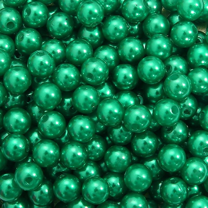DIY Acrylic Pearl Beads: Round, Loose Beads for Handmade Jewelry Accessories, Bracelets, Necklaces, and Earrings.
