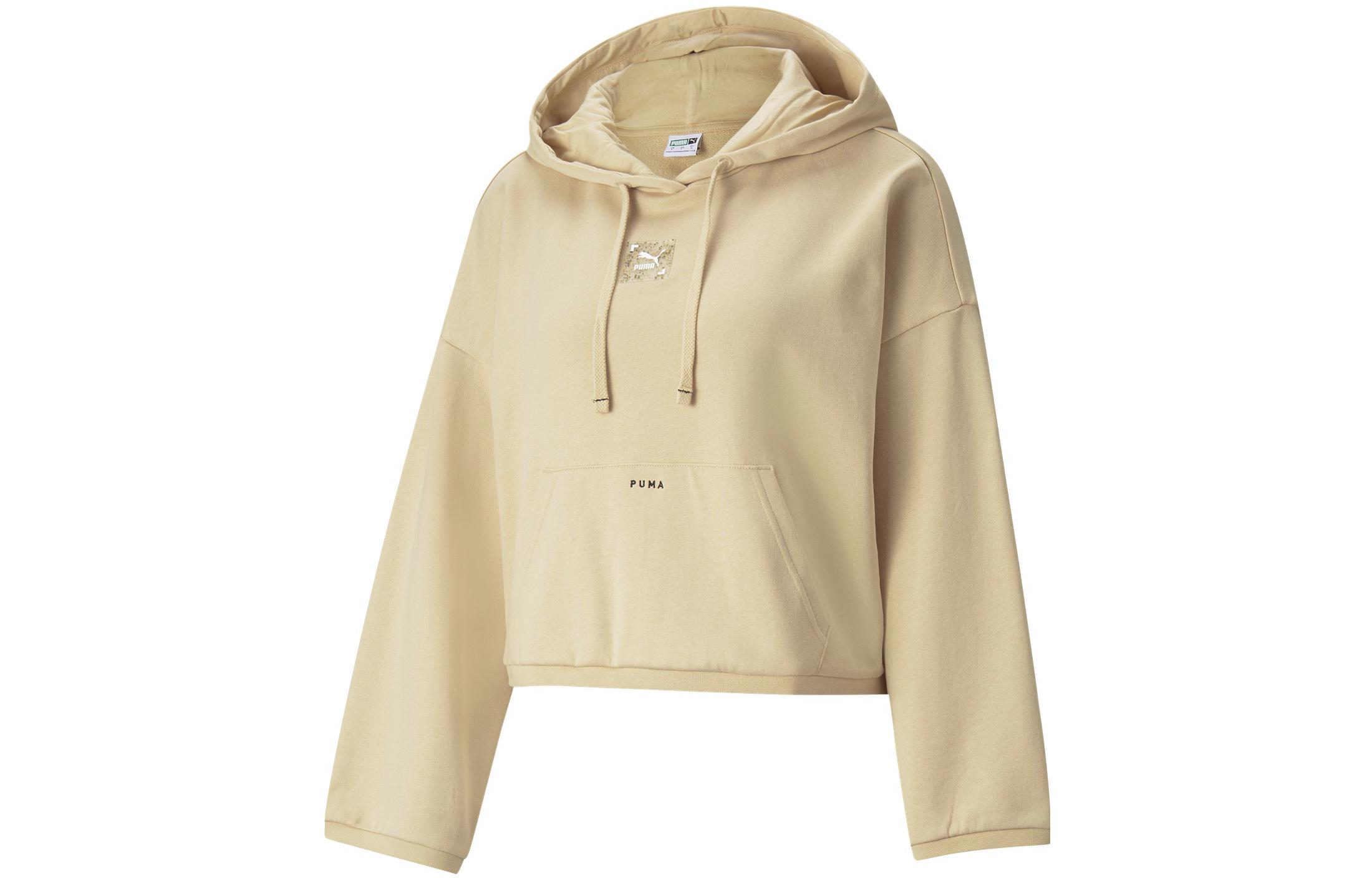 PUMA Sweatshirts Women s Yellow Hooded Moderate Regular 531941-20 S