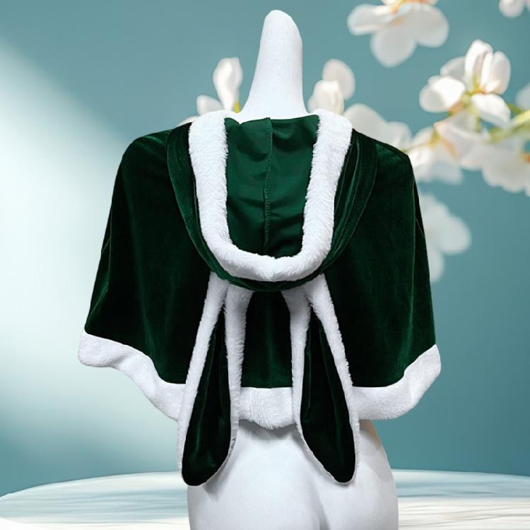 Weihnachtsmäntel mit Hasenohren für Halloween, Weihnachten, Hochzeitskostüm
