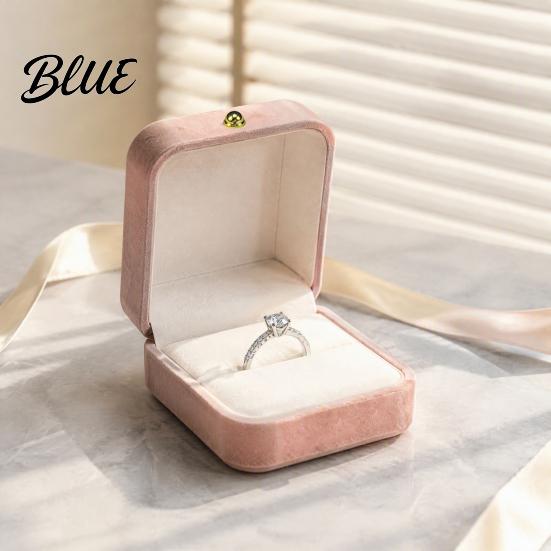 Desktop Jewelry Organizer Metal Gift Anti-Scratch Lining Velvet Box Case Pearl with Golden Box