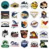 50 Original Waterproof Fishing Cartoon Stickers for Rods, Phones, and Cups