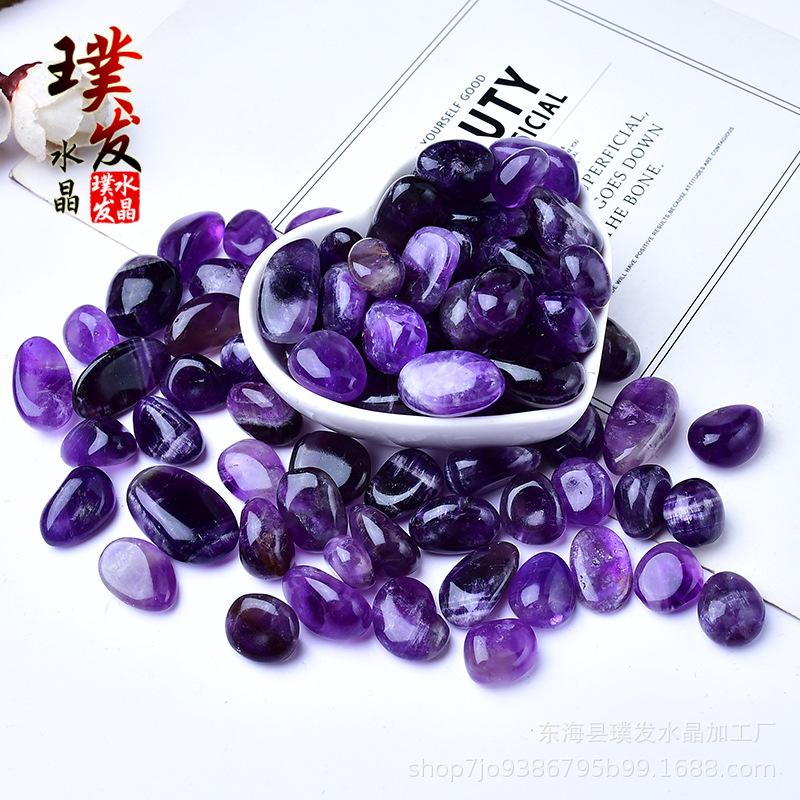 Natural Amethyst Gravel: Smooth, Deep Purple Crystal Stones for Aquarium or Flower Pot Decoration