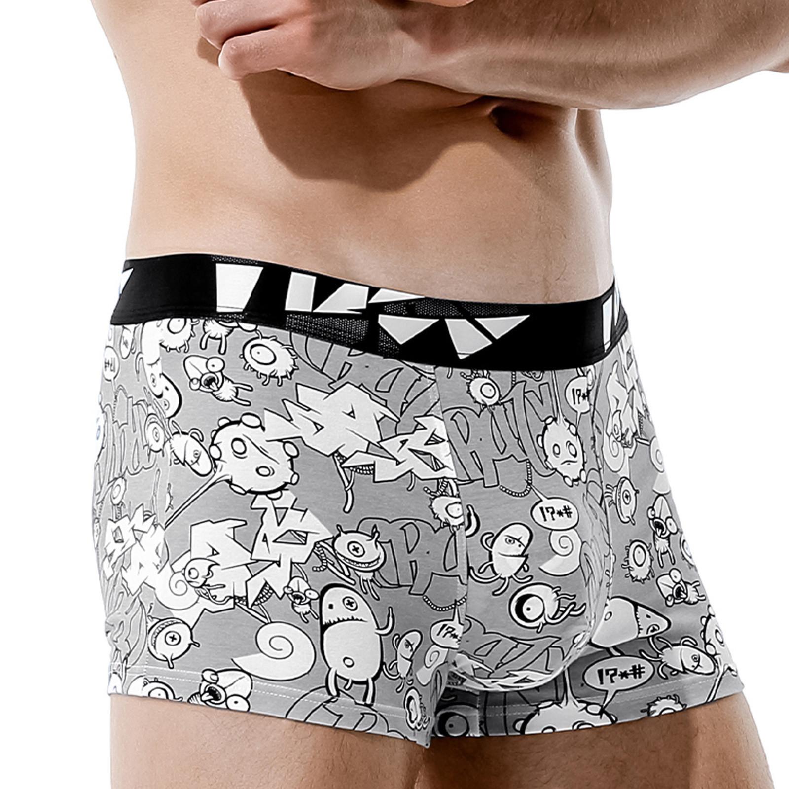 

Мужское нижнее белье, боксеры, хлопковые спортивные боксеры с мультяшным принтом, дышащие XL