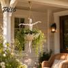 Balcony Plant Decor Ballet Dancer Hanging Planter, Decorative Flower Pot for Indoor Outdoor Garden, Cute Space-saving Hanger Planter Succulents Spider