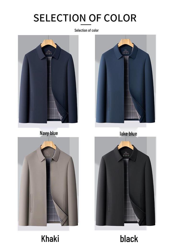 Men's High-End Business Casual Lapel Jacket - Spring/Autumn Lightweight Versatile Coat