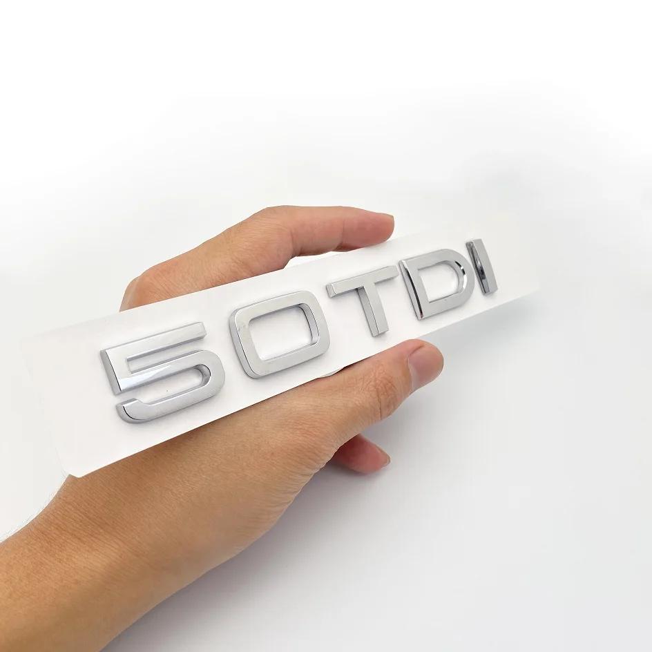 G7 Chrome Silver ABS Numbers Letters Q2 Q3 Q4 Q5 Q6 Q7 Q8 TDI TFSI 2.0T Emblem For QQ6 Q series Car Fender Trunk Rear Logo Sticker