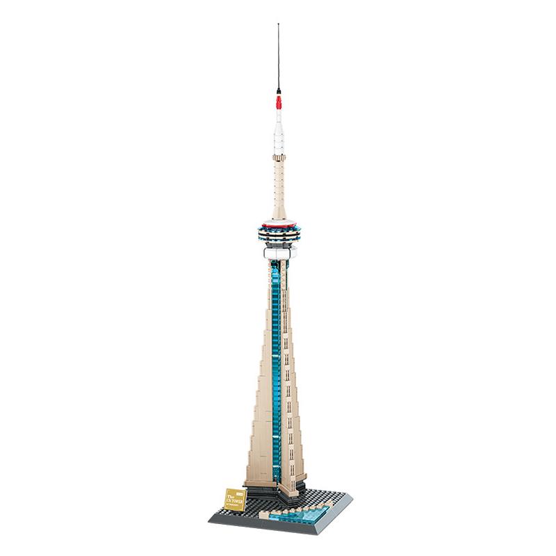 

WG4215 Серия «Мировые достопримечательности» Торонто Национальная телебашня Мелкие детали Настольные строительные блоки Игрушка для мальчиков Подарки