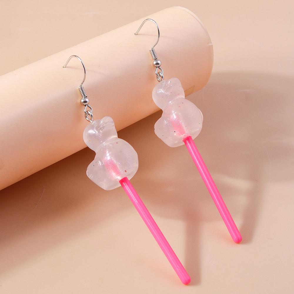 Cute Resin Sweet Lollipop Drop Earrings for Women Simulation Food Candy Dangle Earrings Girls Party Jewelry Gifts