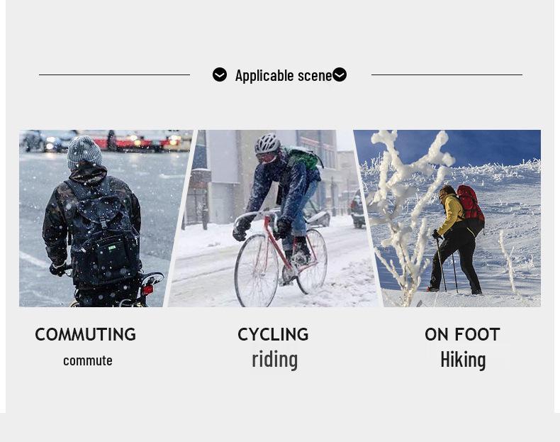 Men's Winter Cycling Gloves: Fleece Lined, Windproof, Waterproof, Touchscreen-Compatible for Outdoor Sports and Mountaineering