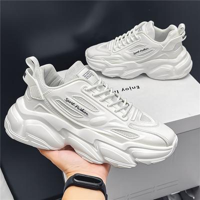 New Men's Thick-soled Sneakers Seasons Breathable Outdoor Running Shoes Students Versatile Casual Sports Shoes Fashion Non-slip