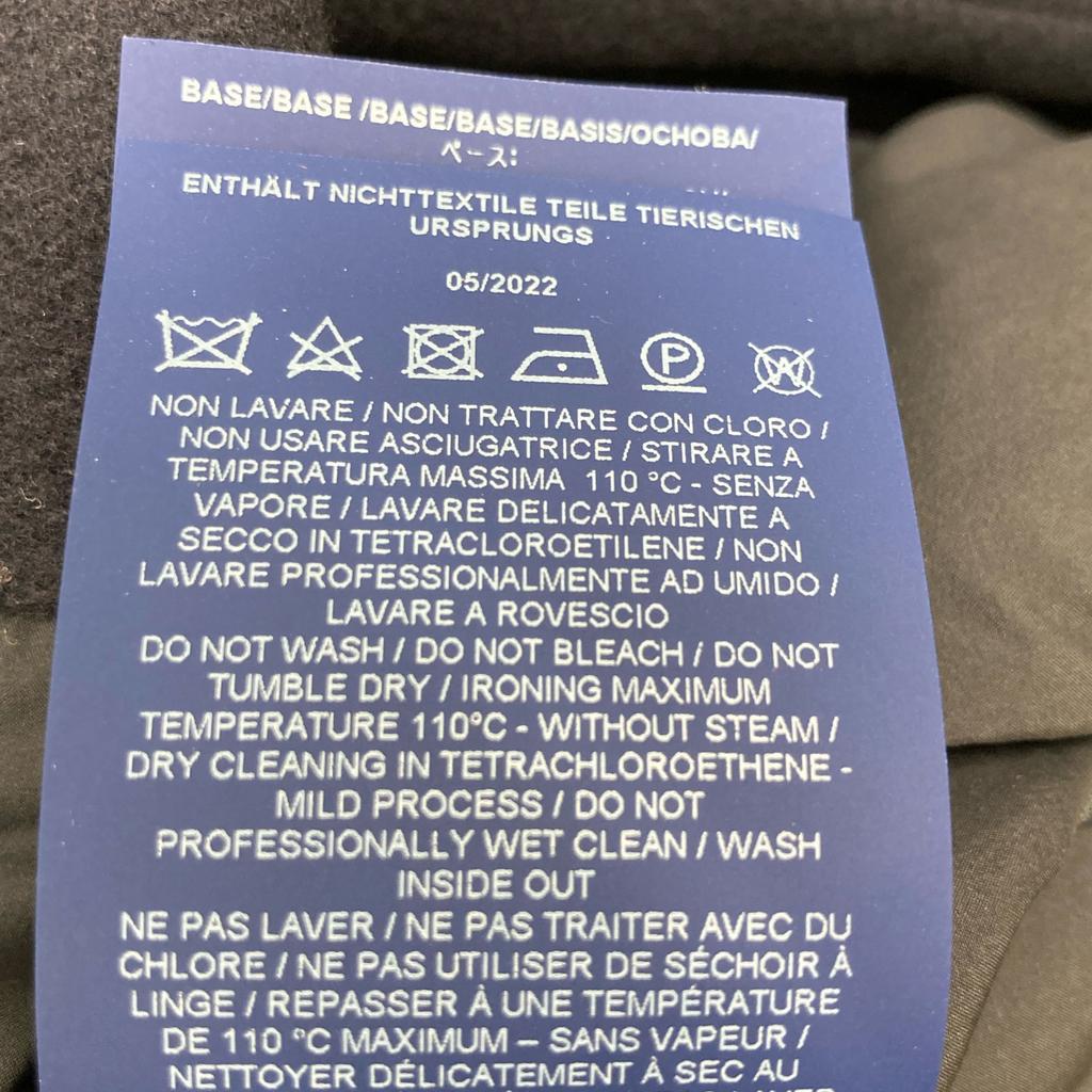 HERNO PI001564D-39601-9290 Navy wool-blend hooded down coat coat 40 NavyUsed