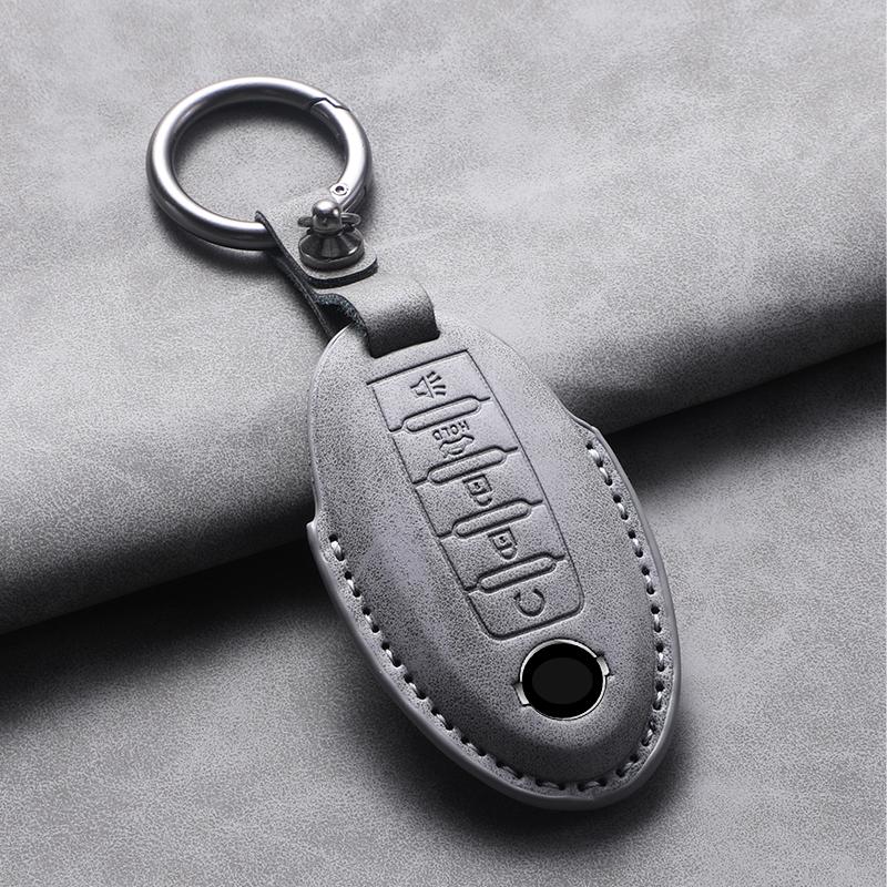 5 Buttons Leather Car Remote Key Case Cover For Nissan X Trail T32 2020 Rogue Patrol Murano Htrail Maxima Altima Sentra Qashqai