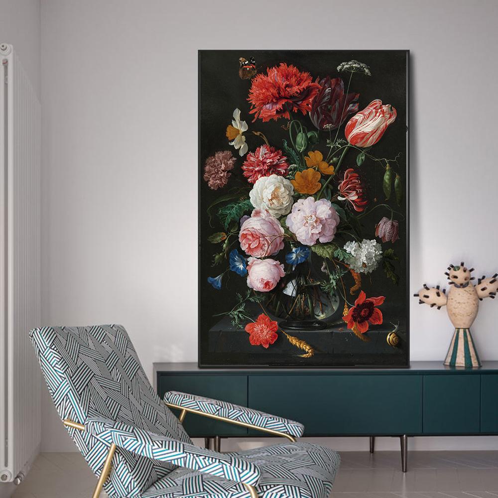 Skönhet Olika blommor Vintage affisch och tryck Berömda vägg Retro Estetisk konst Bilder Stilleben Canvastavlor Vardagsrum Sovrum Heminredning