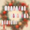 Christmas Glitter False Nails & Removable Nail Art Stickers