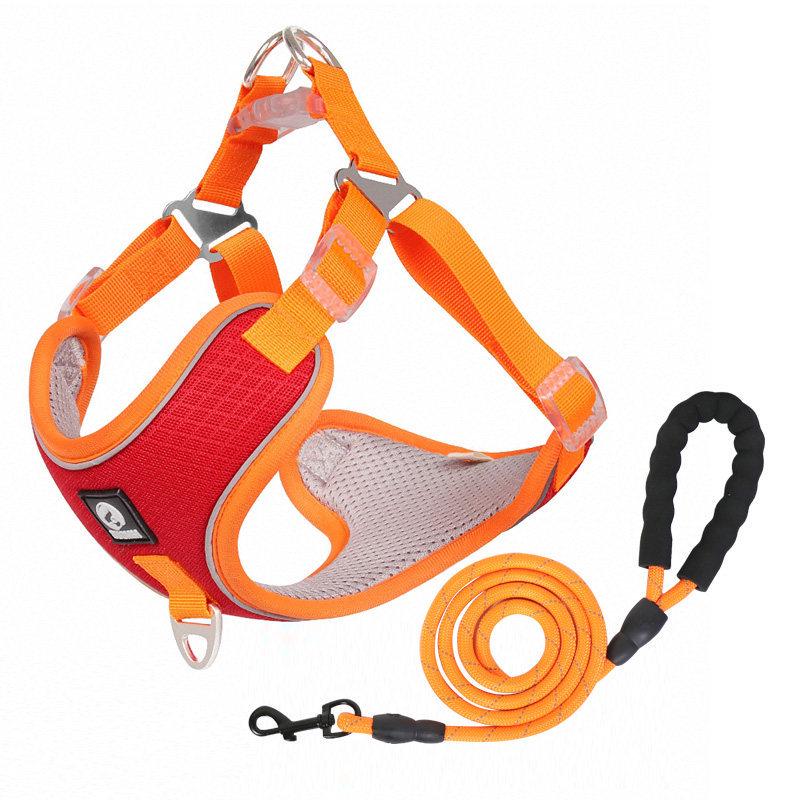 Adjustable Reflective Shiba Inu & Corgi Harness: Anti-Pull Leash Vest for Medium to Large Dogs