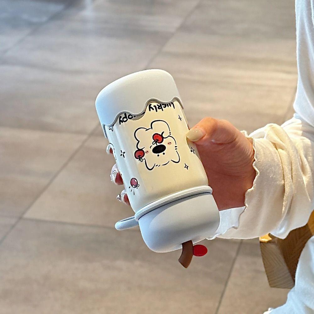 300ML Stainless Steel Thermal Flask Portable Travel Tumbler Cute Coffee Cup Students