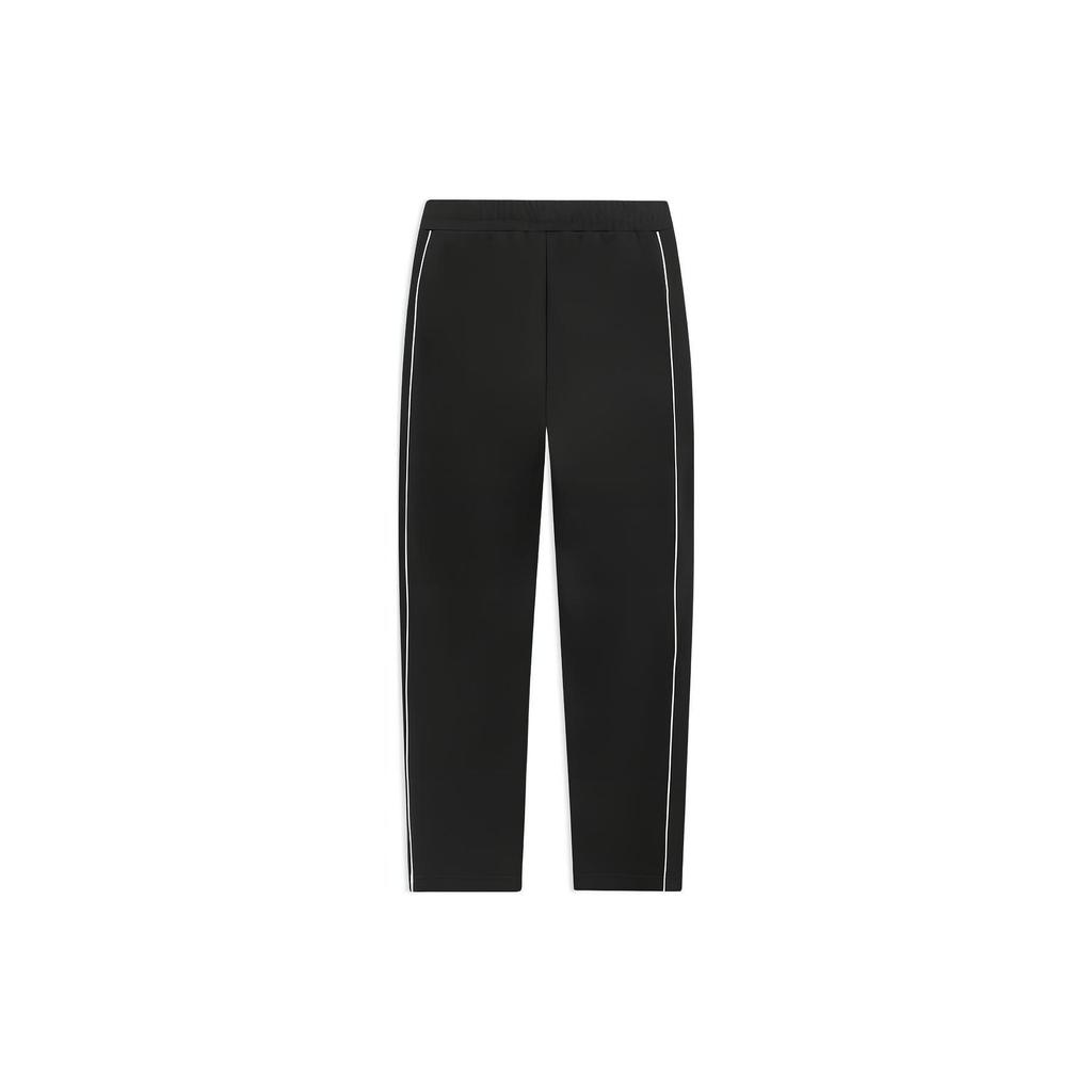 Li-Ning Side Stripe Casual Solid Knit Sports Long Pants Men Bottoms Black AKLS997-1
