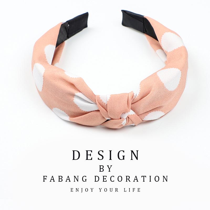 Korean Style Women's Striped Criss-Cross Bow Headband for Yoga & Face Washing