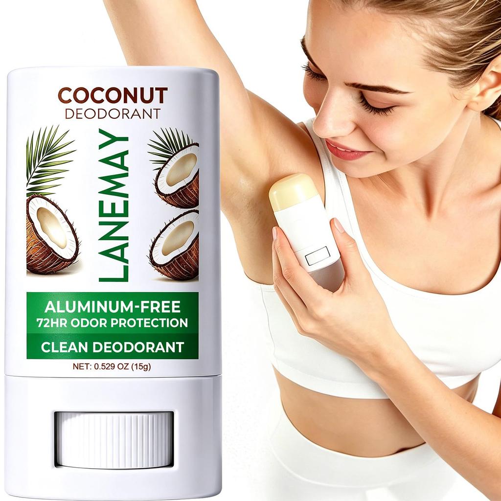 Coconut Deodorant-Aluminum & Paraben-Free, Gentle On Skin-Suitable For All Skin Types, 15g