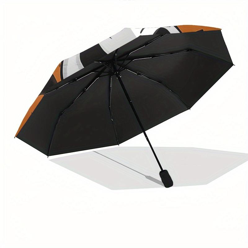 1 Auto Open Jack Skellington, Halloween Themed Colorful 8-rib Portable Umbrella for Men and Women, A Compact Commuting Companion Suitable fo