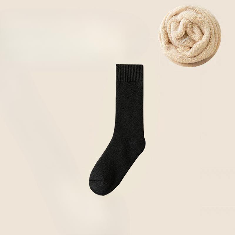 Women Winter Plus Velvet and Thick Type Warm Wool Ring Sleep In The Tube Socks