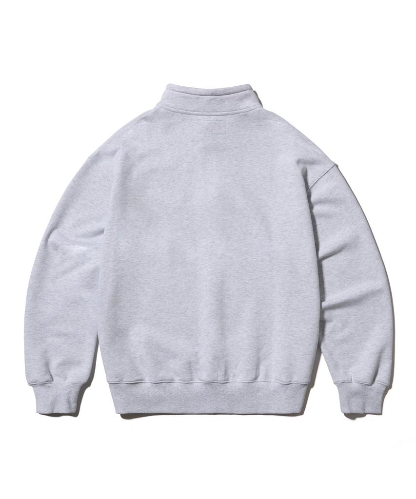Aeca Better Half Zip Up Sweat Shirts-Light Gray