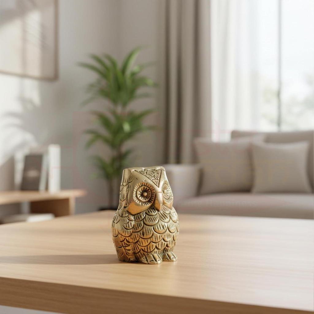 Brass Owl Statue |Zonal Placement-WestOwl Statue for Good Luck