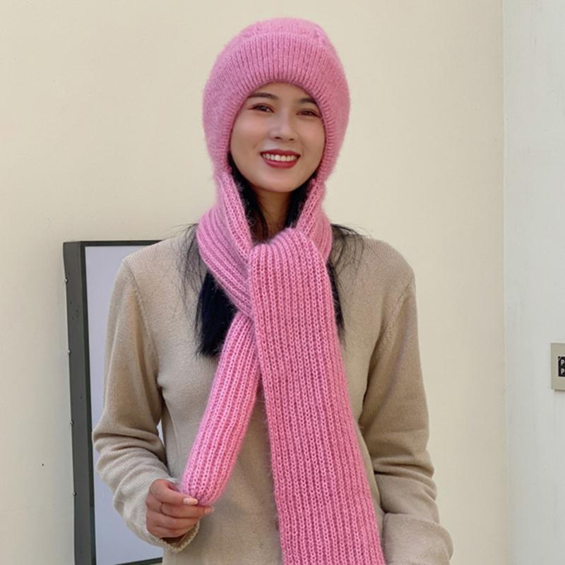 Pălărie tricotată de iarnă pentru femei Glugă Esarfă Pălării Glugă Pălărie Accesorii de modă