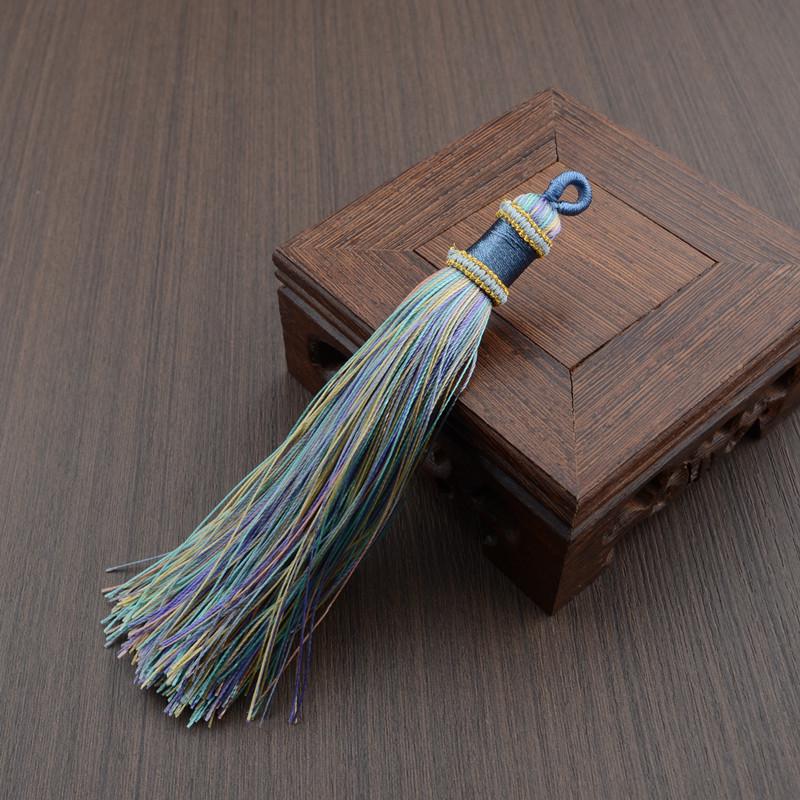 Handmade Chinese Knot Tassel Pendant - Ancient Style Hanfu Accessory Ornament синий