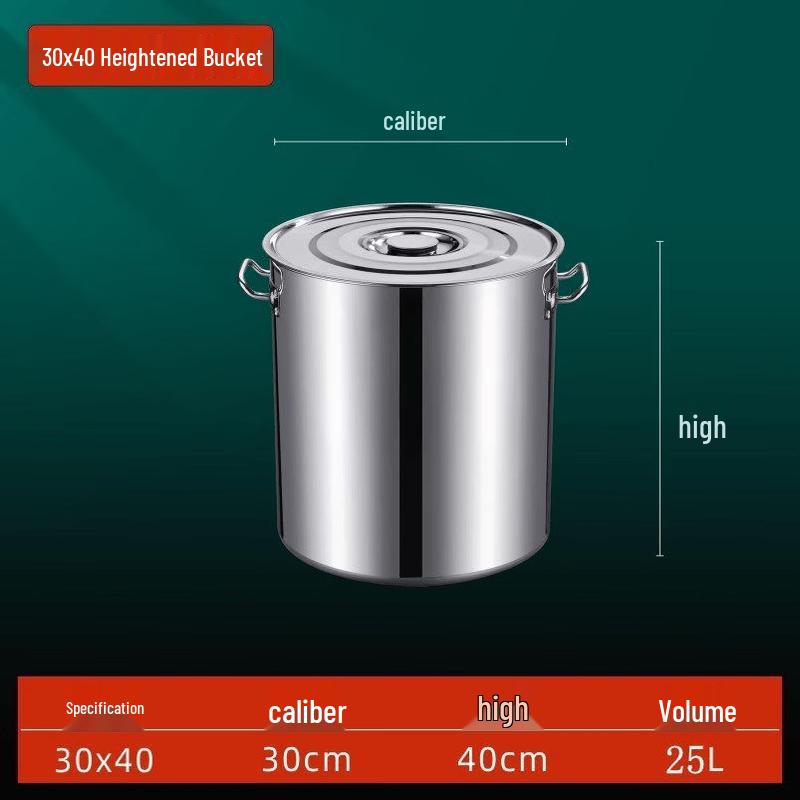 Thickened Stainless Steel Induction Soup Pot with Lid