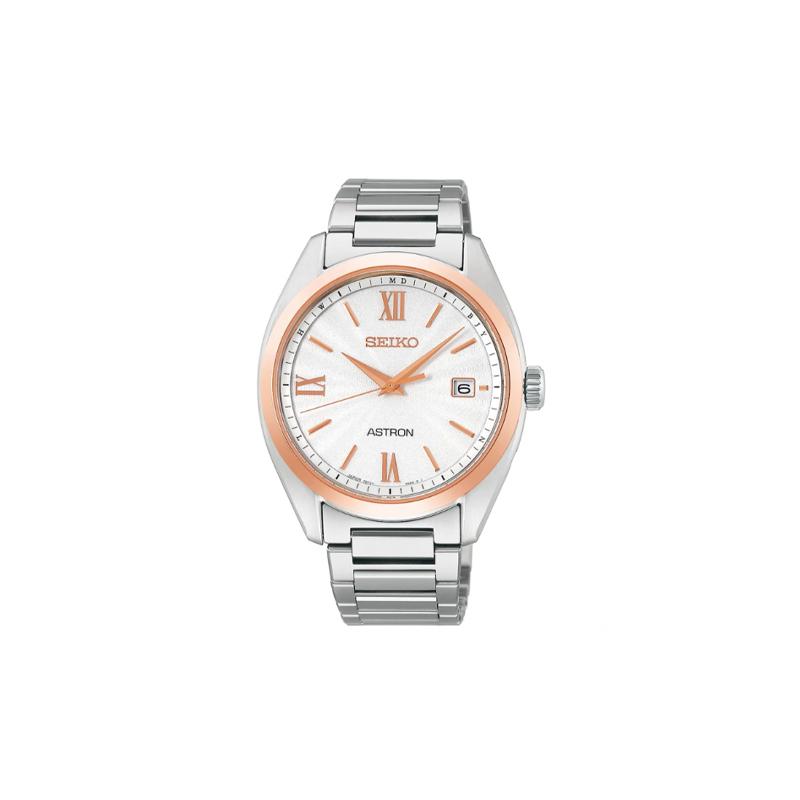 

SEIKO Astron series, simple personality, solar Quartz, titanium strap, , men s watch, white dial SBXY034 синій