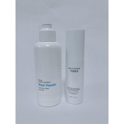 Renecell Placen Enzyme Sub-Acid Wash Powder + Renecell Multi Peptide Toner 50ml, 2 set