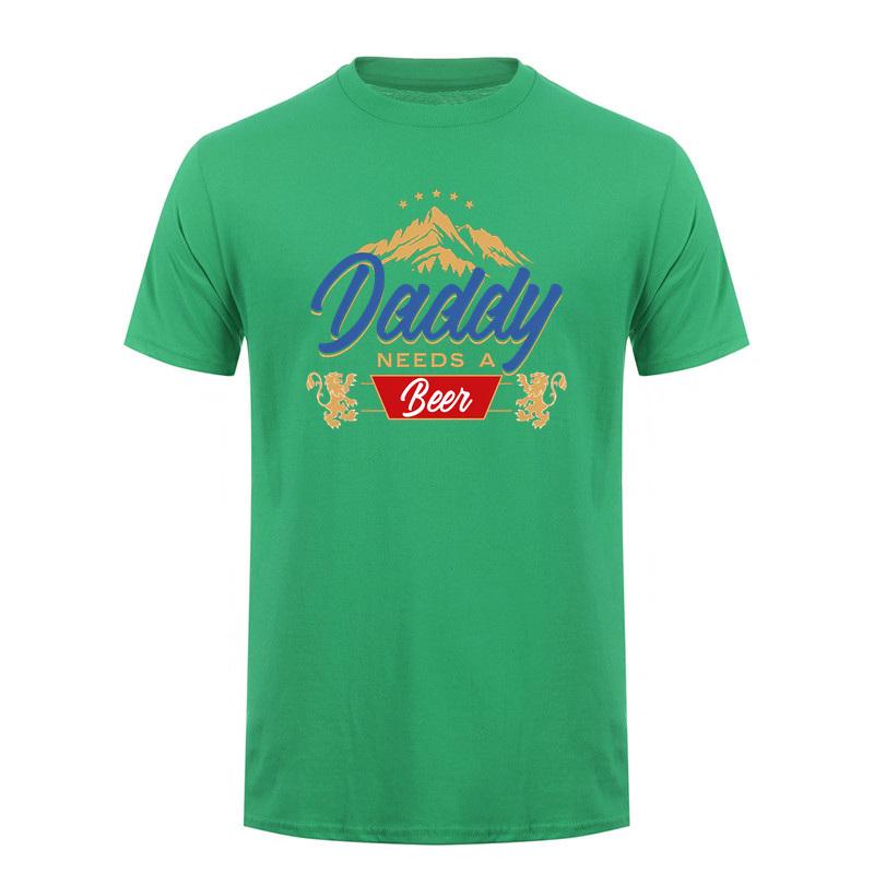 Daddy Needs A Beer Funny Father Dad Drinking Humor Graphic Tshirt Vintage T Shirts Fathers Day Gift Da913