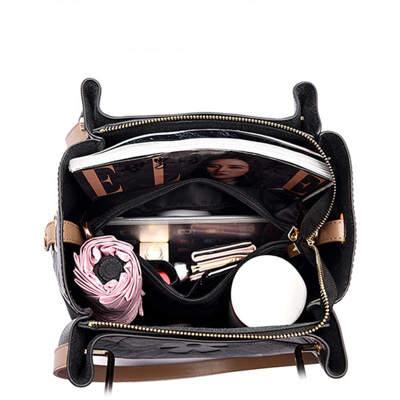 Women Bucket Bag Luxury Designer Handbag Vintage Embossed Faux Leather Tote Bag for Women Large Capacity Female Shoulder Bag Crossbody Bag