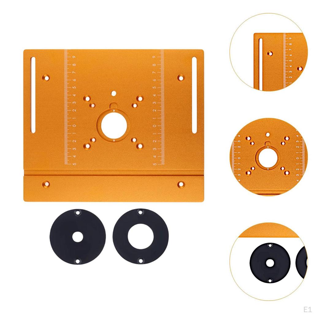 Router Table Insert Plate Trimmer Tool Accurate Spare Part Gold Wood Flip for Invert