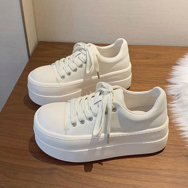 Ugly cute big head bread shoes women's platform heightening little white shoes in autumn 2025 new versatile casual sports shoes