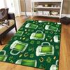 St.Patrick's Day cloverPattern Square Carpet,Area Rug,Carpet Rug for Living Room Bedroom Sofa Playroom Decor,Non-slip Floor Mat,Holiday Birthday Gifts