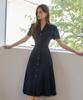 Julie And Kara 26Hs Love By You Jo Summer Tweed Dress Navy Wedding Guest Look Ceremony Look