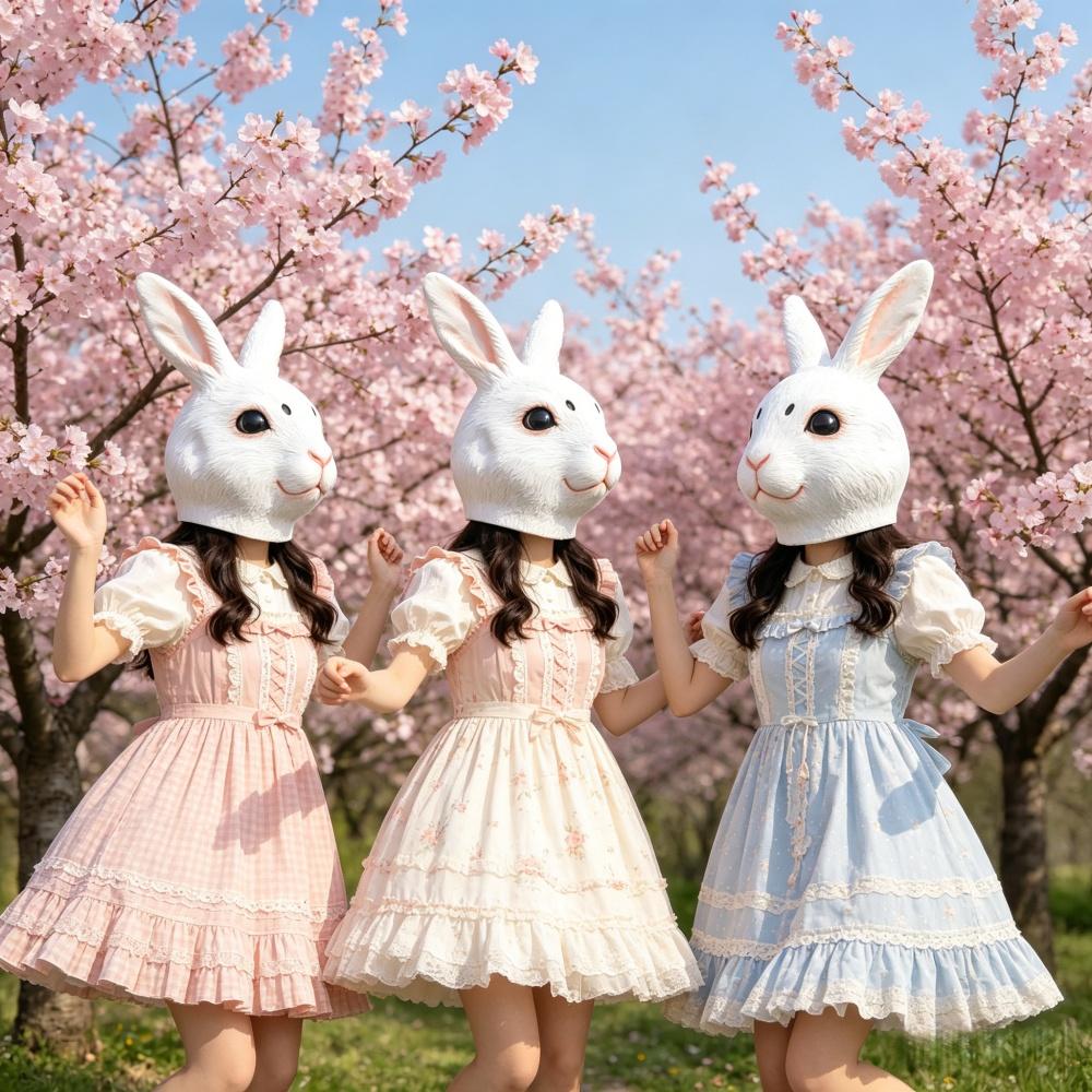 Realistic White Bunny Head Mask, Latex Animal Rabbit Mask for Adult Cosplay, Easter & Halloween Party Costume Props