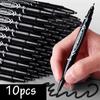 Double Tip Art Black Blue Ink Permanent Paint Marker Pen for Plastic Wood Stone Metal Glass Doodling Marking Graffiti