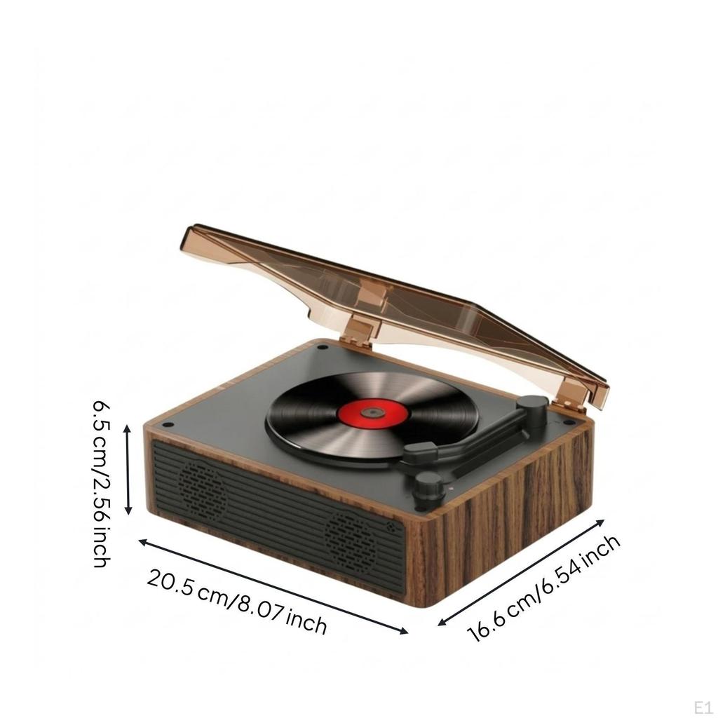 With Speakers WoodGrain Retro for Audiophiles, Home, Bedroom, Office