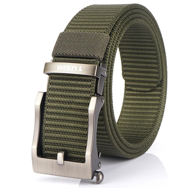 Direct Sales All-matching Canvas Outdoor Automatic Buckle Belt Men's Quick-drying Nylon Zinc Alloy Jeans